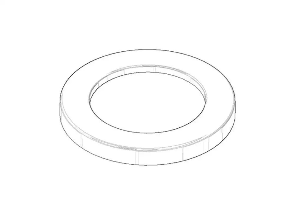 DORNBRACHT Rosette ERSATZTEILE 092790001 D. 55 x 6 mm Weiß matt, 092790001-10 Galeriebild 1